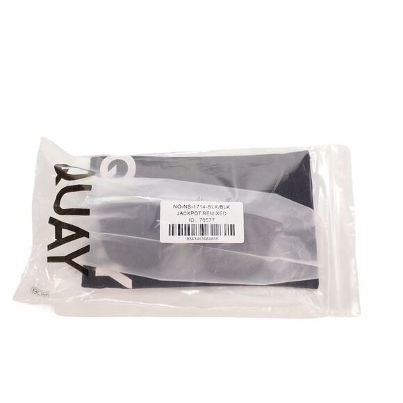 Quay Australia Jackpot Remixed Round Sunglasses - Black/Black - NWT - Picture 10 of 11